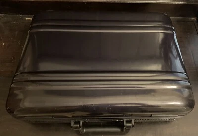 Zero Halliburton Black Aluminum Brief Case Silver XP Series P5 - Image 1 of 4