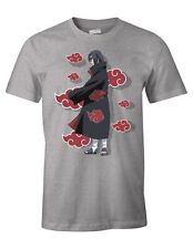 Naruto Men t-Shirt Itachi Uchiha Akatsuki Cotton Gray L Grey