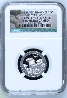 2016-S SILVER Proof Shawnee ATB Quarter NGC PF-69 ULTRA CAMEO EARLY RELEASES - Image 1 of 2