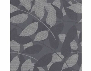 Papel pintado textil Rasch vellón índigo 226705 azul plata hojas elegantes florales - Imagen 1 de 3