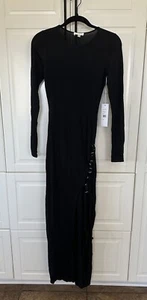Ronny Kobo Womens Sheer Tamara Dress Black X Small Blemish On Dress - Picture 1 of 6