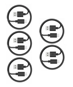 5x 6FT Fast Charging Cord Type C Cable For Samsung Galaxy A11 A21 A51 A71 Black - Picture 1 of 3