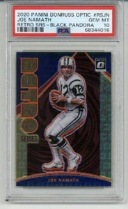 2020 PANINI DONRUSS OPTIC RETRO SERIES BLACK PANDORA JOE NAMATH PSA 10 LOW POP - Picture 1 of 2