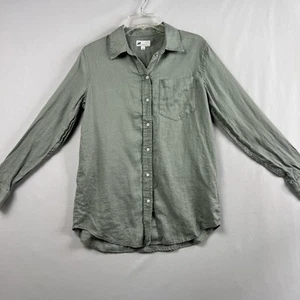 GAP Linen Blouse Womens size Small Long Sleeve Shirt Sage Green Button Front - Imagen 1 de 11