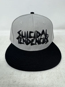 Cappello Berretto Nuovo Suicidal Tendencies OG Nero Logo Flip Bill Snapback Grigio - Foto 1 di 5