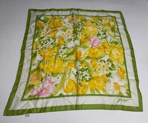 Avon Vintage 70’s Burst Of Spring Scarf Floral - Signed S M Kent - 26” x 26” - Bild 1 von 7