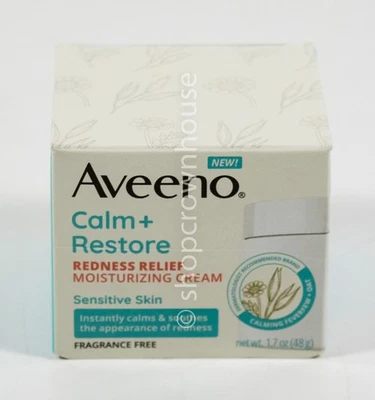 Aveeno CALM + RESTORE Sensitive Skin 1.7oz Redness Relief MOISTURIZING CREAM nib - Image 1 of 4