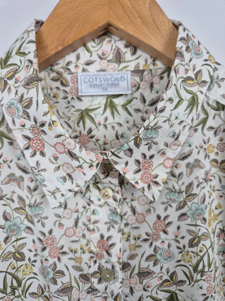 Chemise Liberty of London Tana coton à fleurs pelouse taille 14 collections Cotswolds  - Photo 1/4