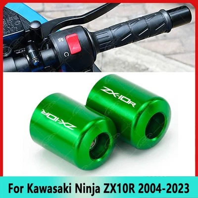 For Kawasaki Ninja ZX10R 2004-2023 CNC Handlebar Grips Plug Ends Handle Hand Bar Foto 1 de 4