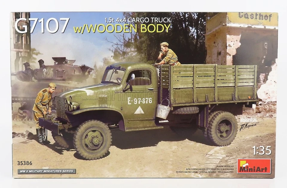 1/35 MINIART - CHEVROLET - G7107 1.5t 4x4 CARGO TRUCK WOODEN BODY MILITARY 35386 - Immagine 1 di 1