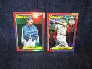 2025 Topps Update Silver Mojo Refractor & 35th Anniversary Lot Lou Gehrig - Picture 1 of 2