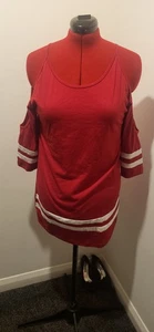 Sunnyme, Basketball Style, Cold Shoulder, T Shirt Dress/Tunic 12-14 L - Picture 1 of 5