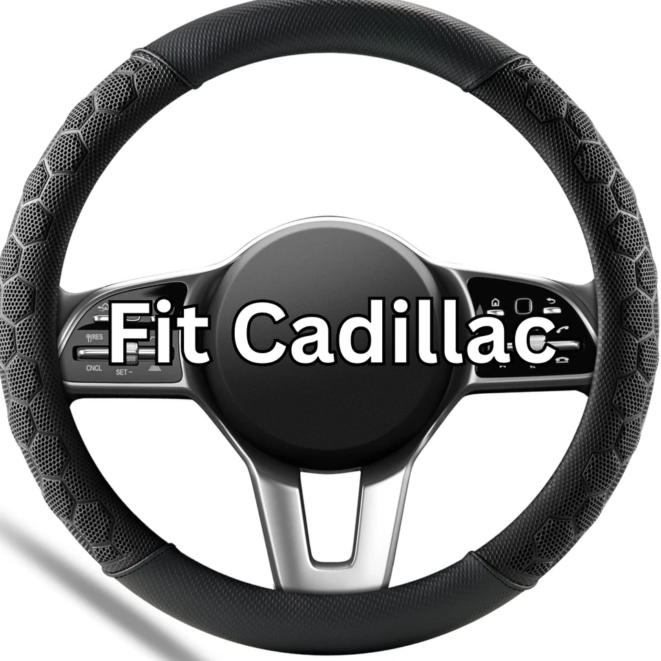 for Cadillac LYRIQ  XT6  XT5 Escalade Durable Grip Soft Car Steering Wheel Cover - Image 1 of 1