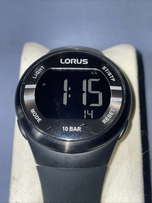 Lorus Digital Sports Watch R2333NX9, Unisex, Black, 100M WR, Alarm, Backlight - Image 1 of 3