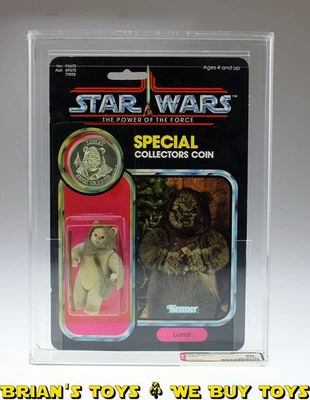 Boneco de ação vintage Kenner Star Wars cardado POTF 92 costas Lumat AFA 80Y SEM RESERVA! - Imagem 1 de 4