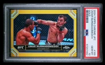 2024 Topps Chrome UFC Umar Nurmagomedov /50 Gold PSA 10 GEM  - Image 1 of 2