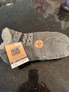 NUEVOS CALCETINES DE CABINA CORTOS MUK LUKS antideslizantes grises para hombre L XL 11 - 13 - Imagen 1 de 3