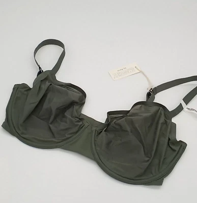 Sujetador Aerie para mujer 34D SMOOTHEZ microfibra sin forro transparente verde palma real 34D Foto 1 de 4