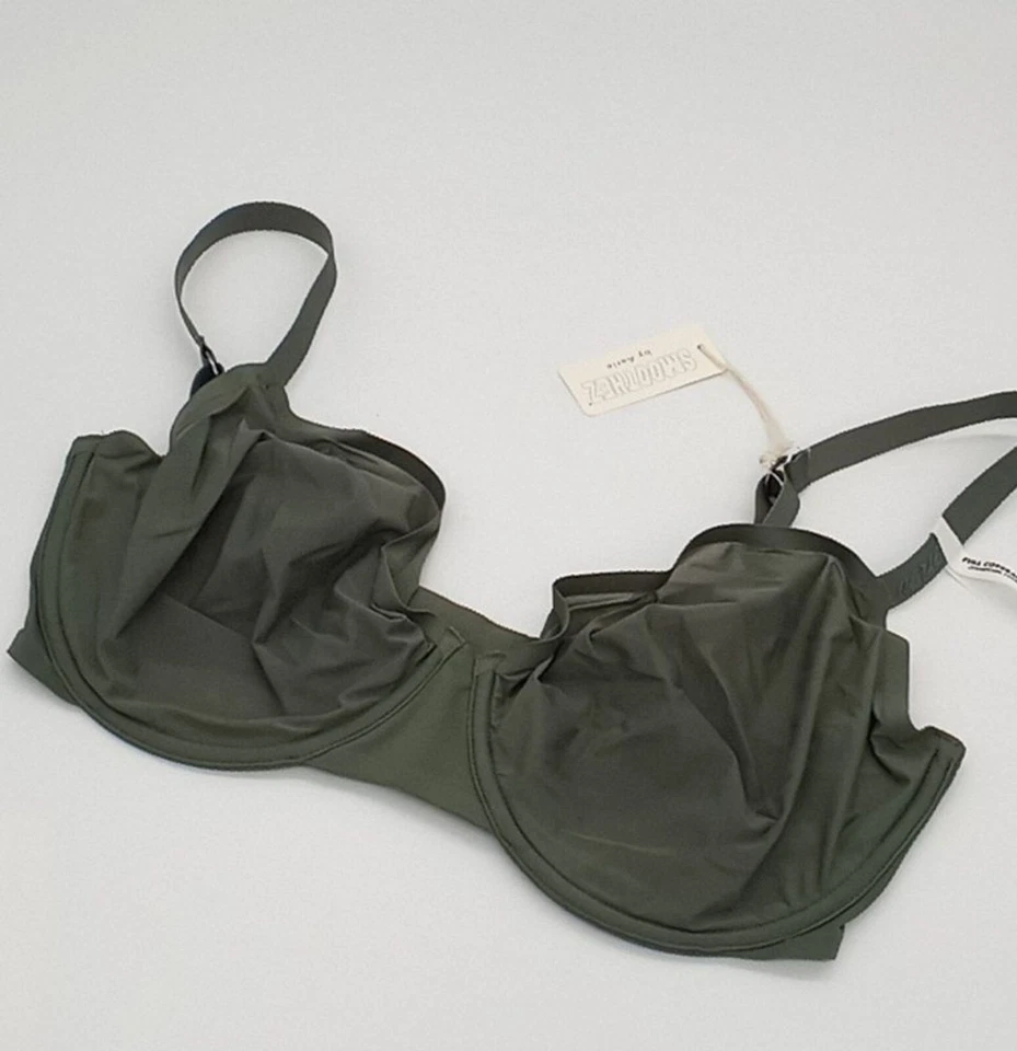Sujetador Aerie para mujer 34D SMOOTHEZ microfibra sin forro transparente verde palma real 34D Foto 1 de 4