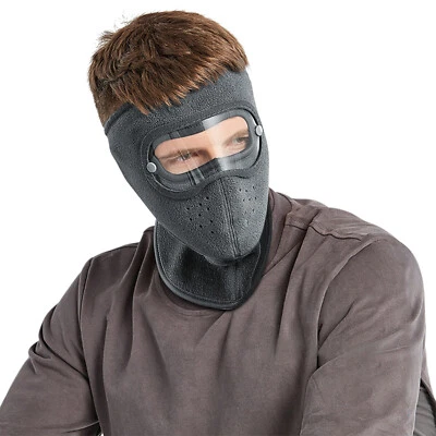 Óculos antiembaçante lã balaclava máscara facial capa inverno esqui quente boné ciclismo - Imagem 1 de 4