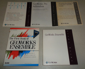~Vintage GeoWorks Ensemble User's Guide w/ Additional Books LOT Geo Works~