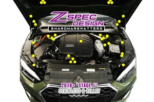 ZSPEC "Stage 1" Dress Up Bolts® Fastener Kit for '18-22+ Audi A5 8W6 2.0L, Stain - Picture 1 of 28