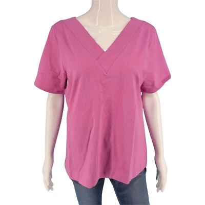 Denim Co Top Talla Pequeña Rosebud Jersey Tejido Informal Moderno Verano Exterior Camiseta Foto 1 de 4
