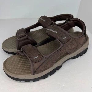 Sandali Skechers Uomo 204105 Tresmen Cioccolato Garo Relaxed Luxe Foam Taglia 13 - Foto 1 di 9