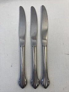 ONEIDA Ltd "REPOSE / BITTERSWEET" Stainless 3 DINNER KNIVES - Glossy 1881 Rogers - Picture 1 of 7