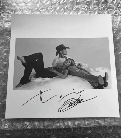 Tim McGraw & Faith Hill Signed In Person B&W RARE SOUL2SOUL Lithograph Authentic Cover