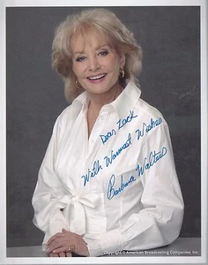 barbara walters signed 8x10 autographed photo auto abc news the view tv anchor - Picture 1 of 1