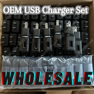 For Samsung Galaxy S10 Note10 S8 S9 Plus S22 Fast Wall Charger Type-C Cable Lot - Image 1 of 4