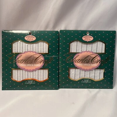 Charles Craft Cross Stitch Waste Canvas Fabric Lot 2, 8.5 Ct, 12x18” New - Image 1 of 3