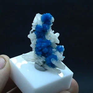 Rare formation of Cavansite with stilbite (non precious natural stone) # 4120 - Picture 1 of 7