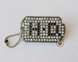Harley Davidson Ladies Rhinestone Dog Tag Bling Vest Pin Discontinued - Picture 1 of 4