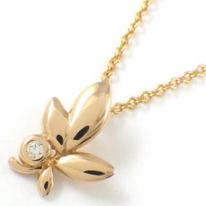 Tiffany & Co. Necklace Olive Leaf 1 Point Diamond 750(18K) Rose(Pink) Gold - Picture 1 of 7