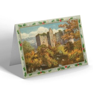 CHRISTMAS CARD Vintage Scotland - Rothesay Castle (2)