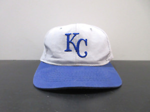 VINTAGE Kansas City Royals Hat Cap Snap Back Gray New Era Baseball Kids Boys