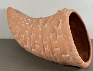 Vintage Terrakotta Füllhorn viel Herzstück oder hängende Wandtasche GUC - Bild 1 von 8