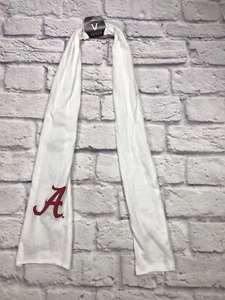 Venley Alabama Crimson Tide Football Game Day White 100% Cotton Scarf Roll Tide - Picture 1 of 3