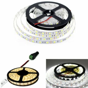 12V 5M SMD 5050 3528 5630 white WarmWhite 300 LED Flexible 3M Tape Strip Light - Picture 1 of 20