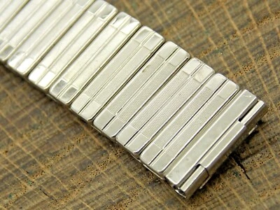 Correa de reloj Admiral EE. UU. 16 mm de expansión vintage de acero inoxidable NOS sin usar Foto 1 de 3