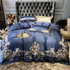 Luxurious Royal Embroidered Egyptian Cotton Bedding Quilt Sheet Pillowcase
