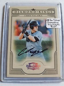 2008 Donruss Threads Diamond Kings Signatures #7 Chris Valaika 180/500 