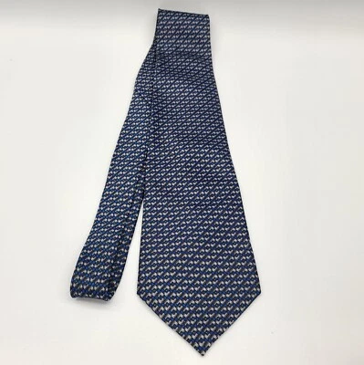 ⭐️ Corbata Fratello Hombre Poliéster Gris Negro Azul - 4" x 60" - Hecha a Mano Foto 1 de 2