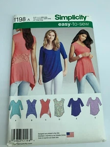 Simplicity 1198 Women's Sewing Pattern Size U.S. XXS - XXL UNCUT Knit Tops 2015 - Picture 1 of 9