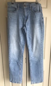Old Navy Mens Straight Droit Built In Flex Blue Stone Wash Jeans Size 31 X 32 - Picture 1 of 5