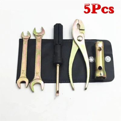 Screwdriver Pliers Wrench Spark Plug Sleeve Remover Motorcycle Repair Tools Kit - Image 1 of 4