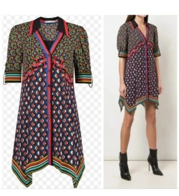 ALICE + OLIVIA Conner Handkercheif Mini Shirt Dress SIZE SMALL - Image 1 of 4