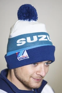 2023 SUZUKI TEAM CLASSIC XR69 ECSTAR RACE BEANIE BOBBLE WOLLE SKIMÜTZE - Bild 1 von 1